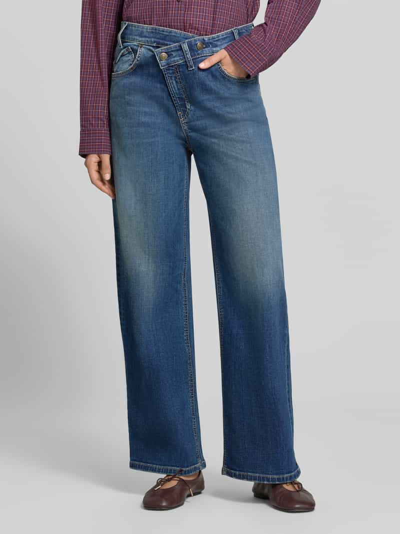 CAMBIO baggy fit barrel jeans van katoenmix model 'BAGGY ASYMMETRICAL'