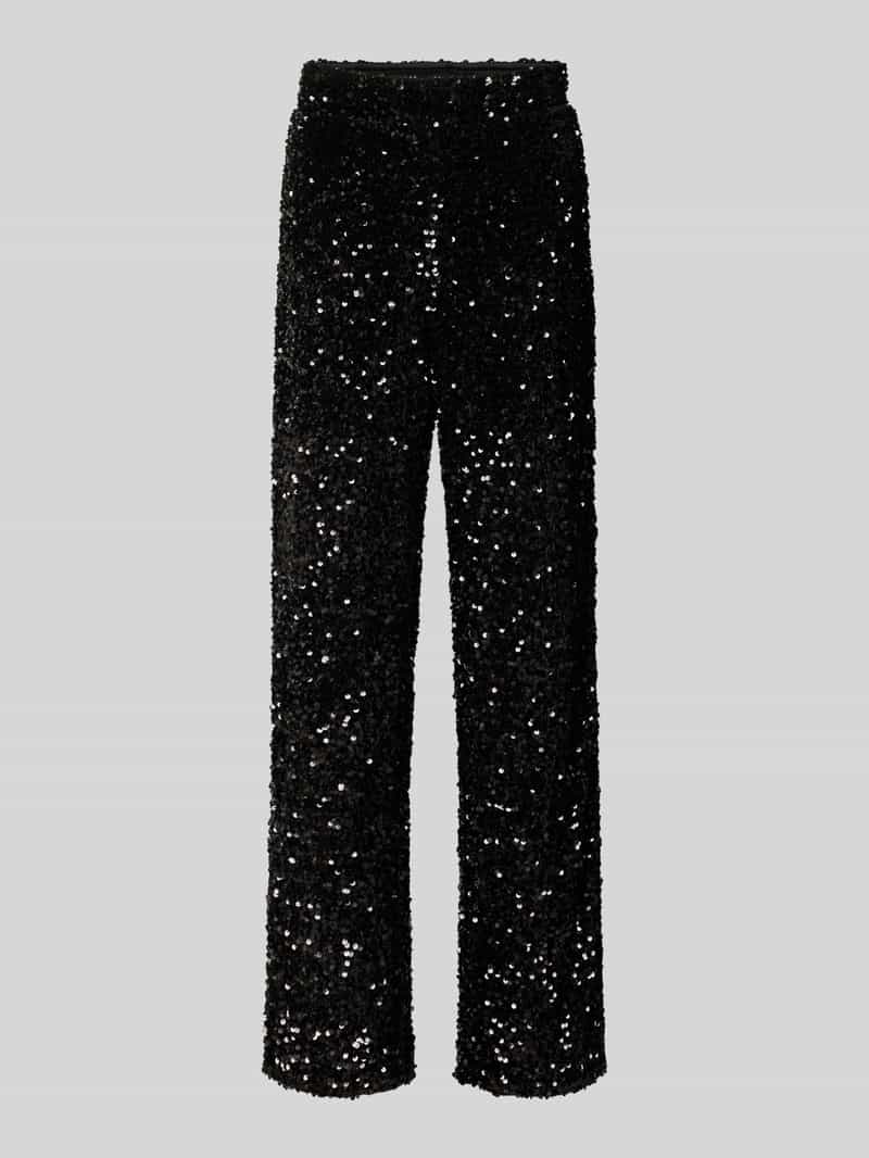 Pieces Broek met paillettenlook