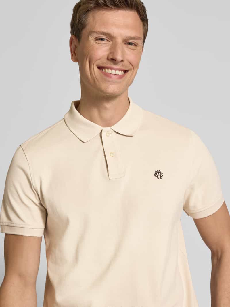 MCNEAL Regular fit poloshirt met knoopsluiting en labelstitching