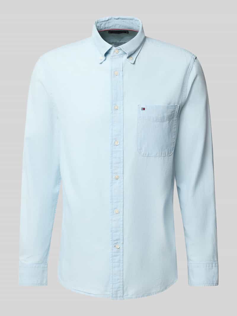Tommy Hilfiger Regular fit jeansoverhemd van puur katoen