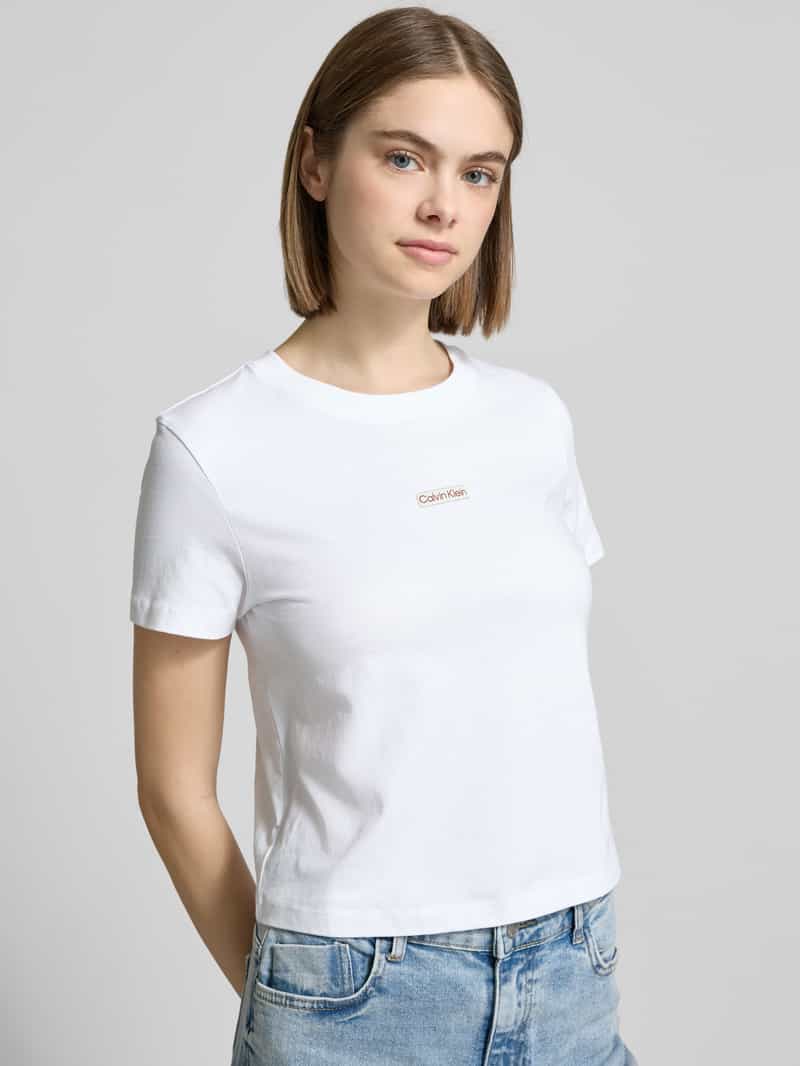 Calvin Klein Jeans Regular fit T-shirt met labelpatch