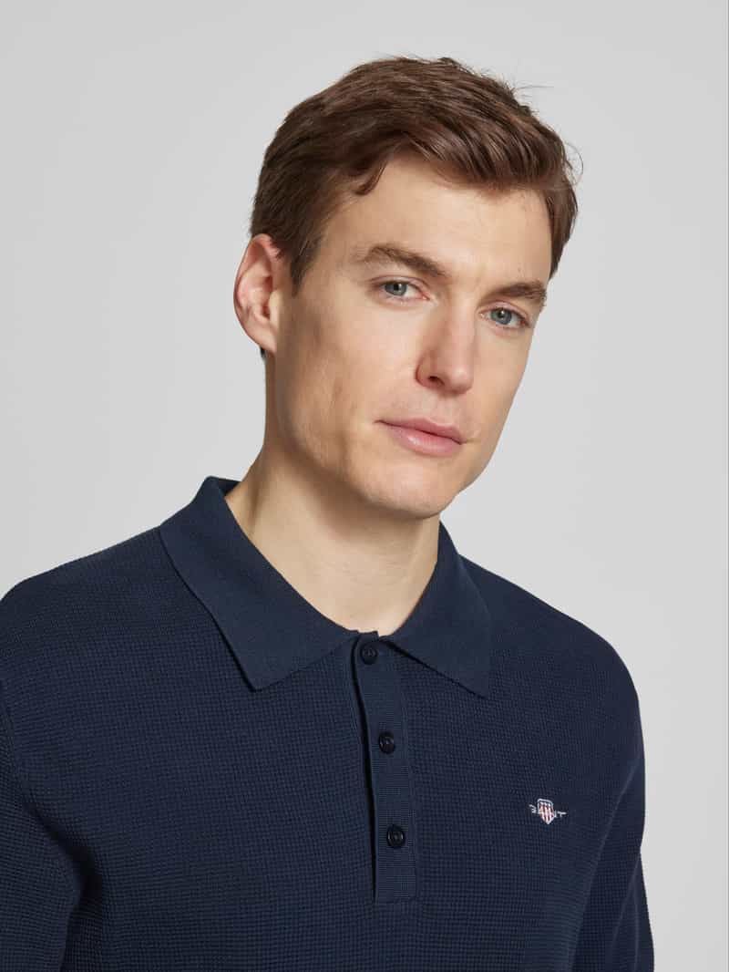 Gant Regular fit poloshirt met structuurmotief