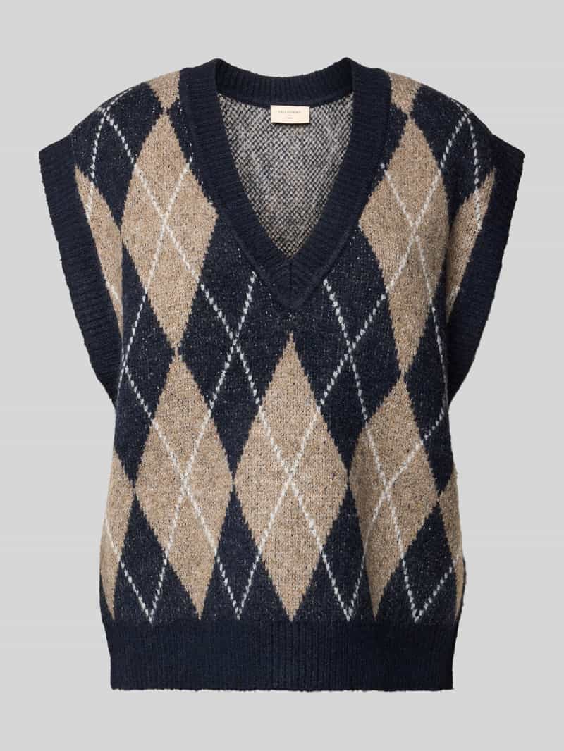 FREE QUENT Spencer met V-hals model 'Grsargyle'
