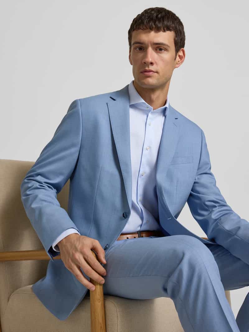 Profuomo Slim fit zakelijk overhemd met haaikraag model 'Cutaway'