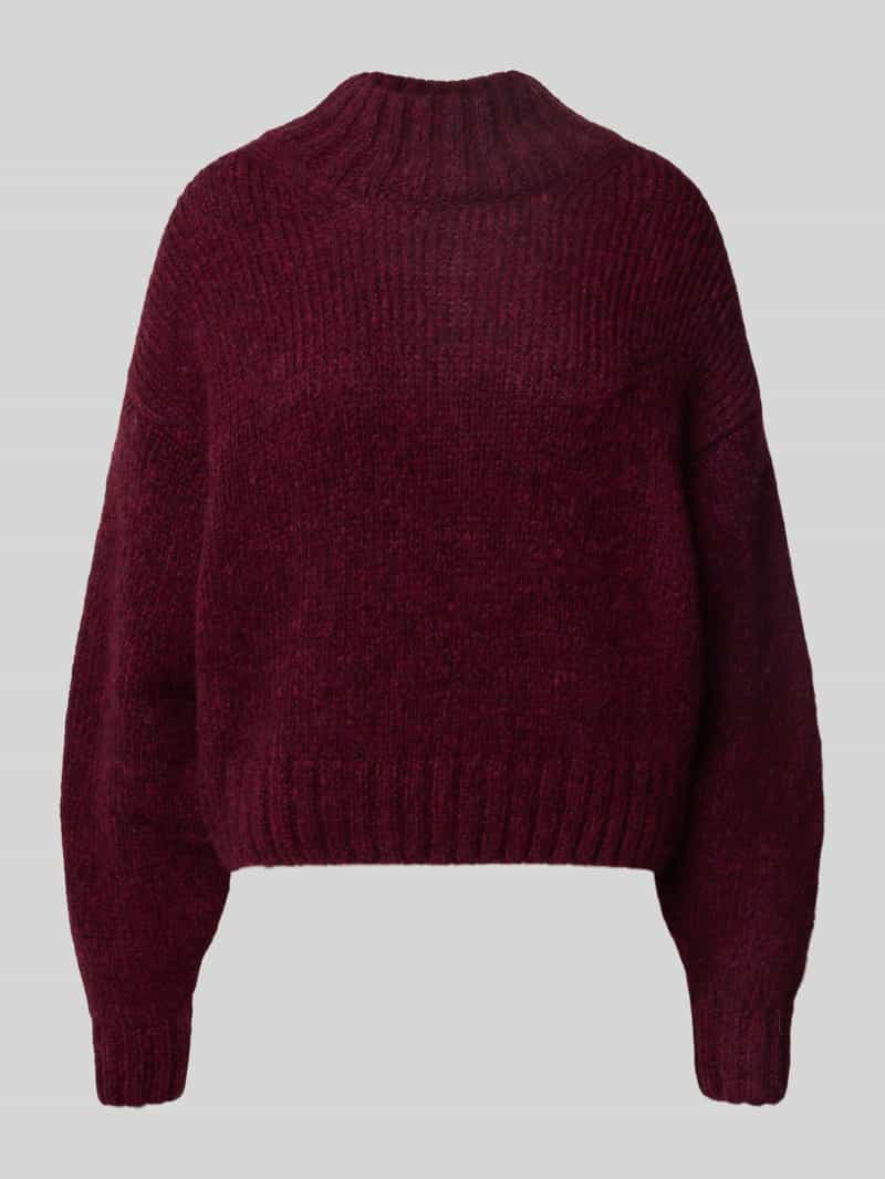 Marc Cain Relaxed fit wollen pullover met alpaca in gebreide look