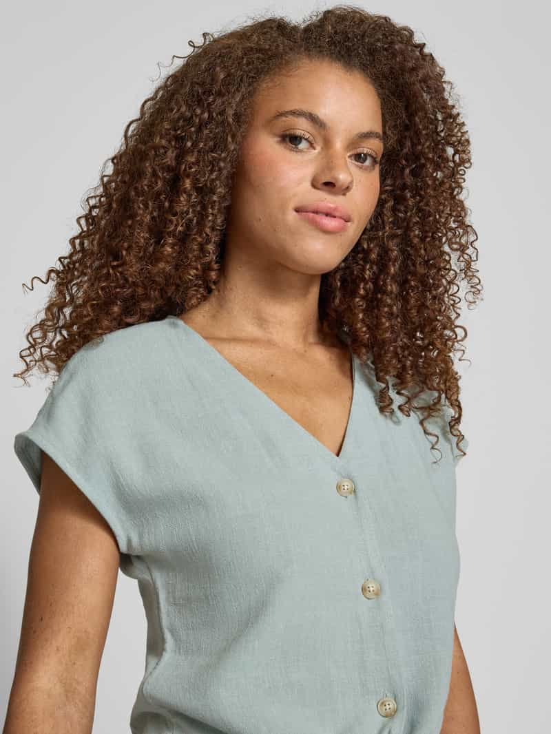 Only Regular fit blouse van een mix van viscose en linnen model 'SIESTA'