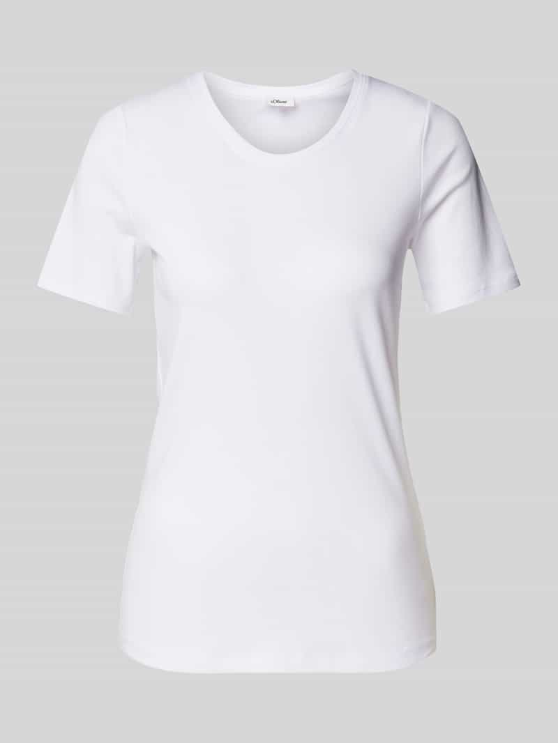 s.Oliver RED LABEL Slim fit T-shirt van puur katoen i interlock-jersey-kwaliteit