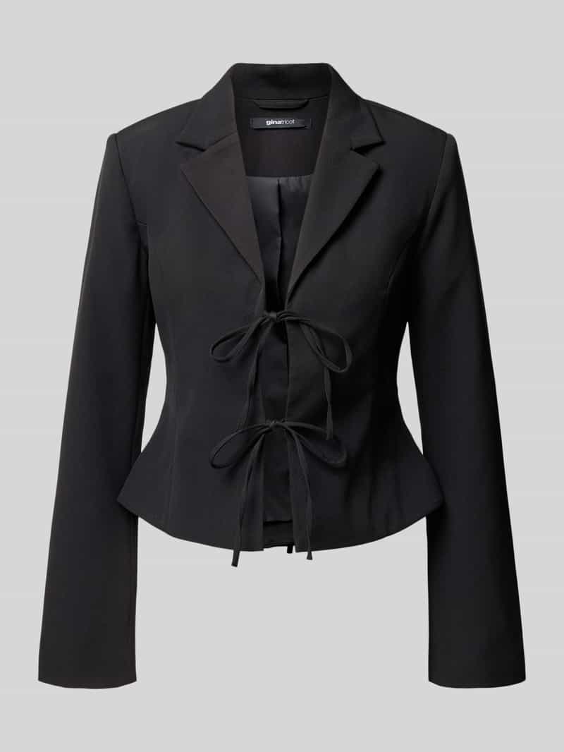 Gina Tricot Slim fit blazer met voorkant om te strikken