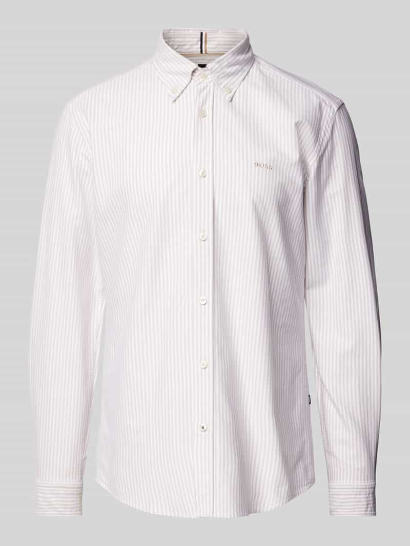 Boss Slim fit zakelijk overhemd met knoopsluiting model 'Roan'