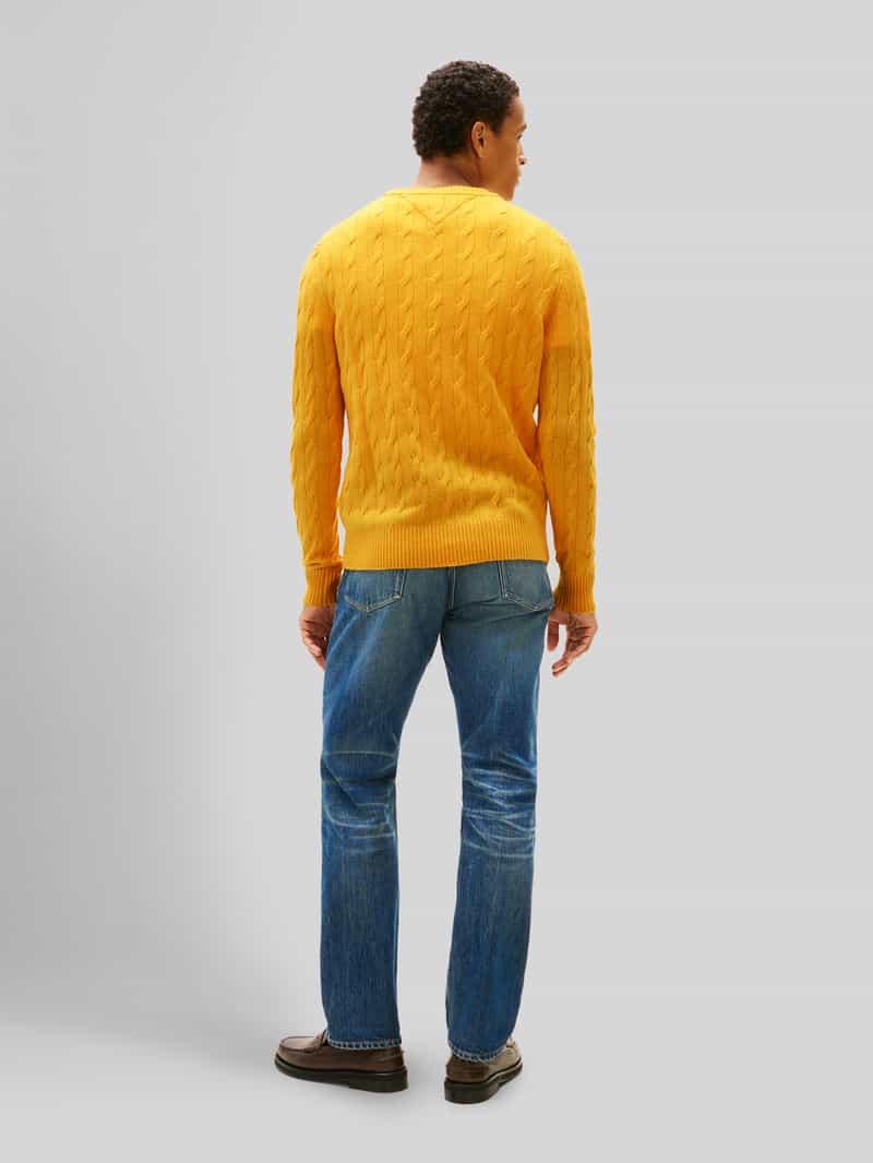 Tommy Hilfiger Regular fit pullover van zuivere schapenwol