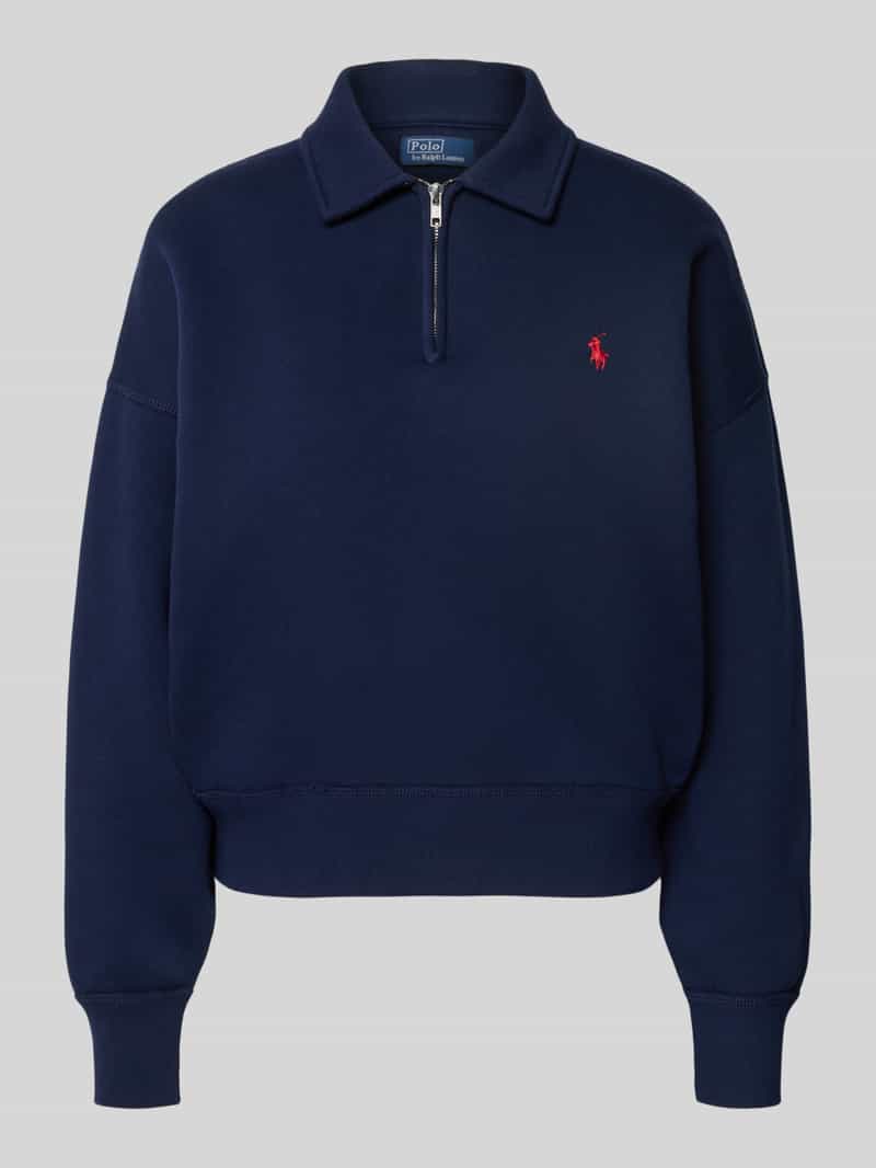 Polo Ralph Lauren Sweatshirt met polokraag en labelstitching