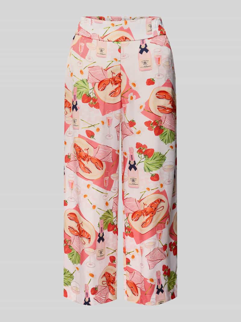 Marc Cain Wide fit stoffen broek met elastische band