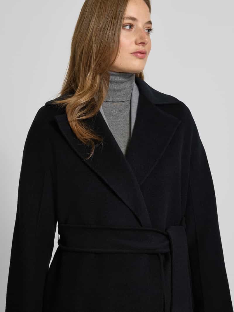 Max Mara Studio Regular fit lange jas met kasjmier model 'CLES'