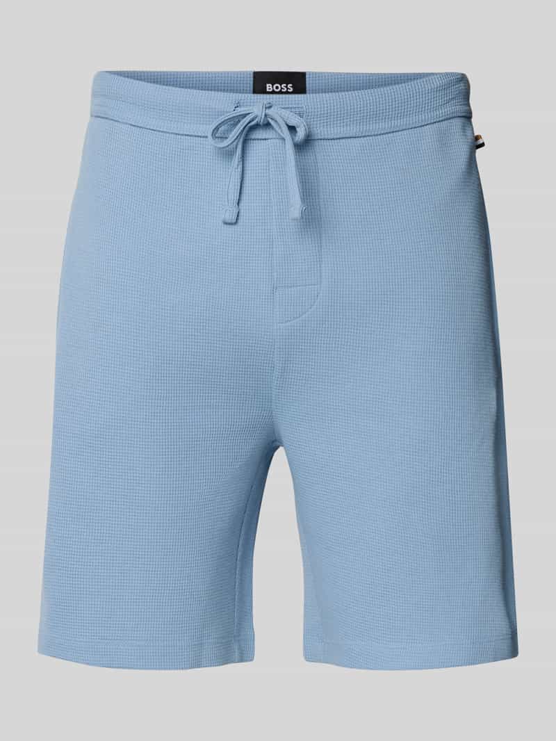 Boss Korte broek met labelstitching model 'WAFFLE'