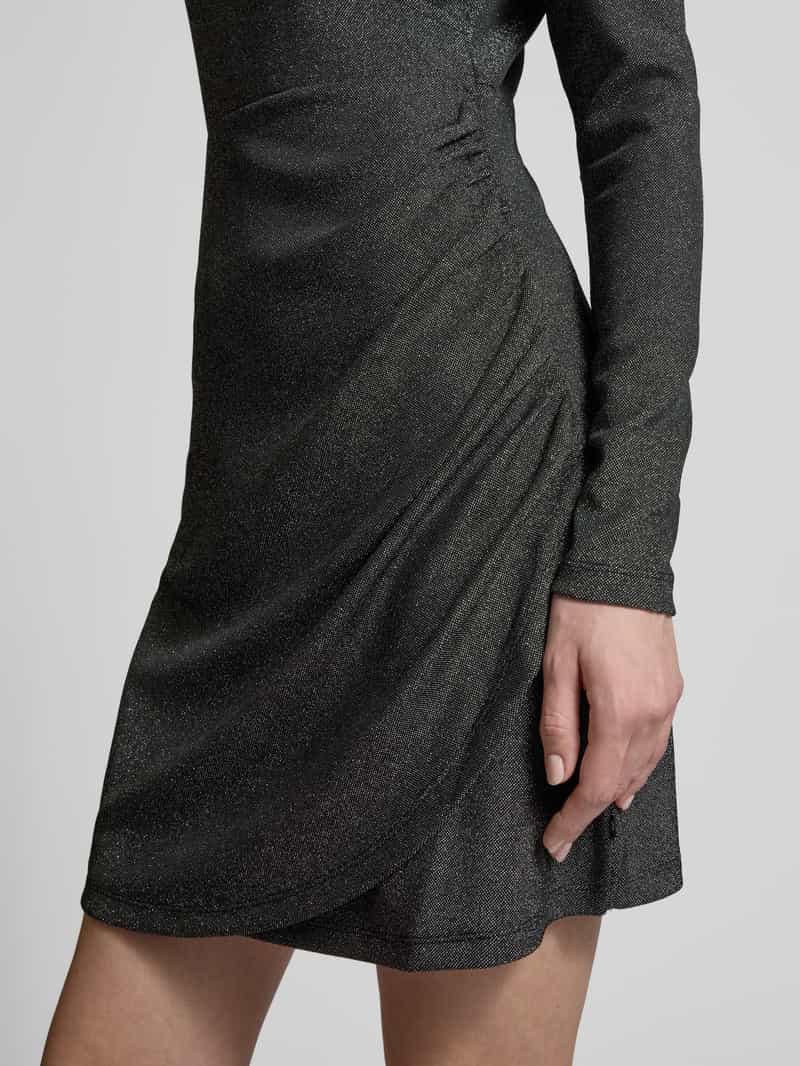 Tom Tailor Denim Shaped fit mini-jurk in wikkellook met glittereffect