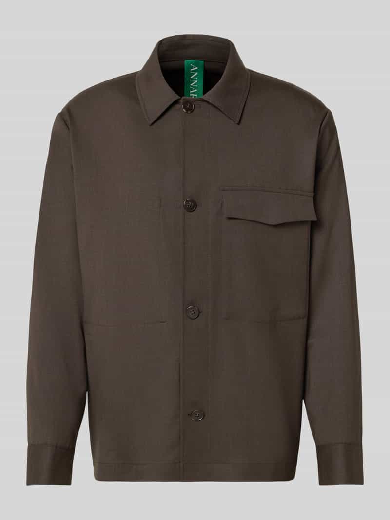 ANNARR Relaxed fit overhemdjack met borstzak model 'KARL'