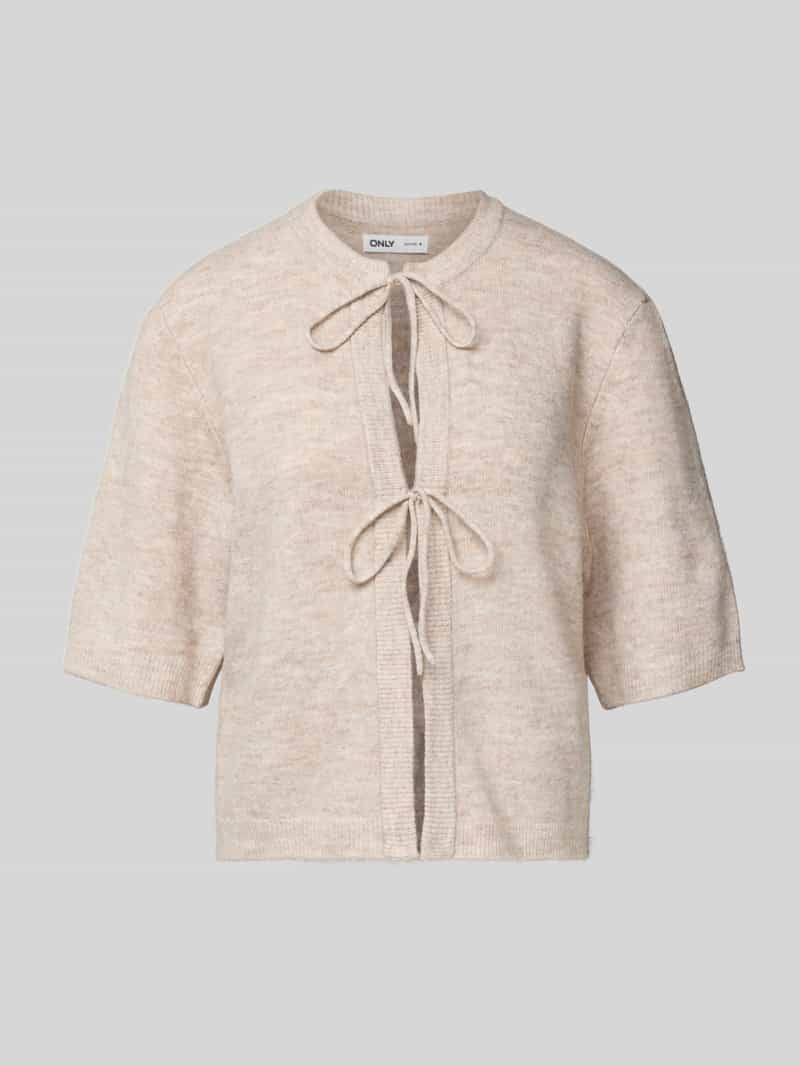 Only Loose fit gebreid jack met strikdetail model 'SIMONI'