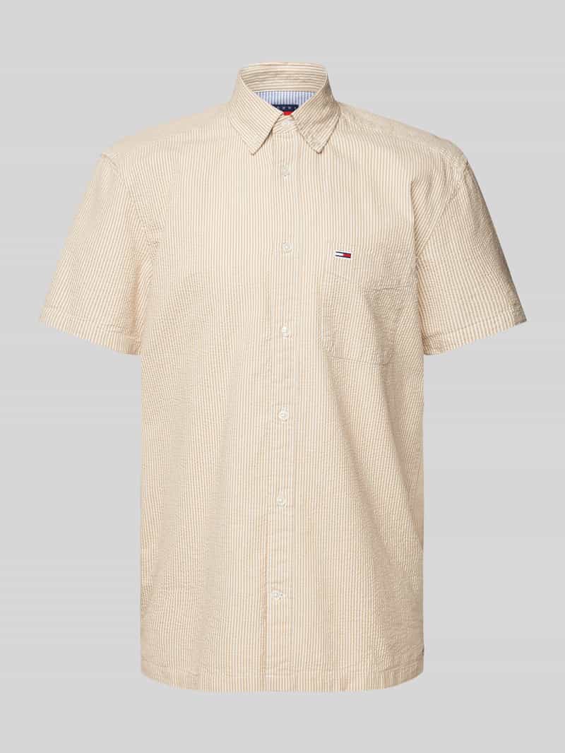 Tommy Jeans Regular fit vrijetijdsoverhemd van zuiver katoen met korte mouwen