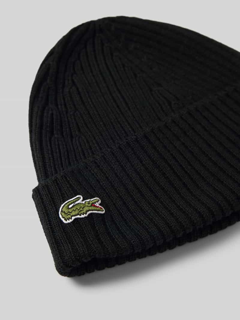 Lacoste Muts van zuivere wol zwart, foto 3