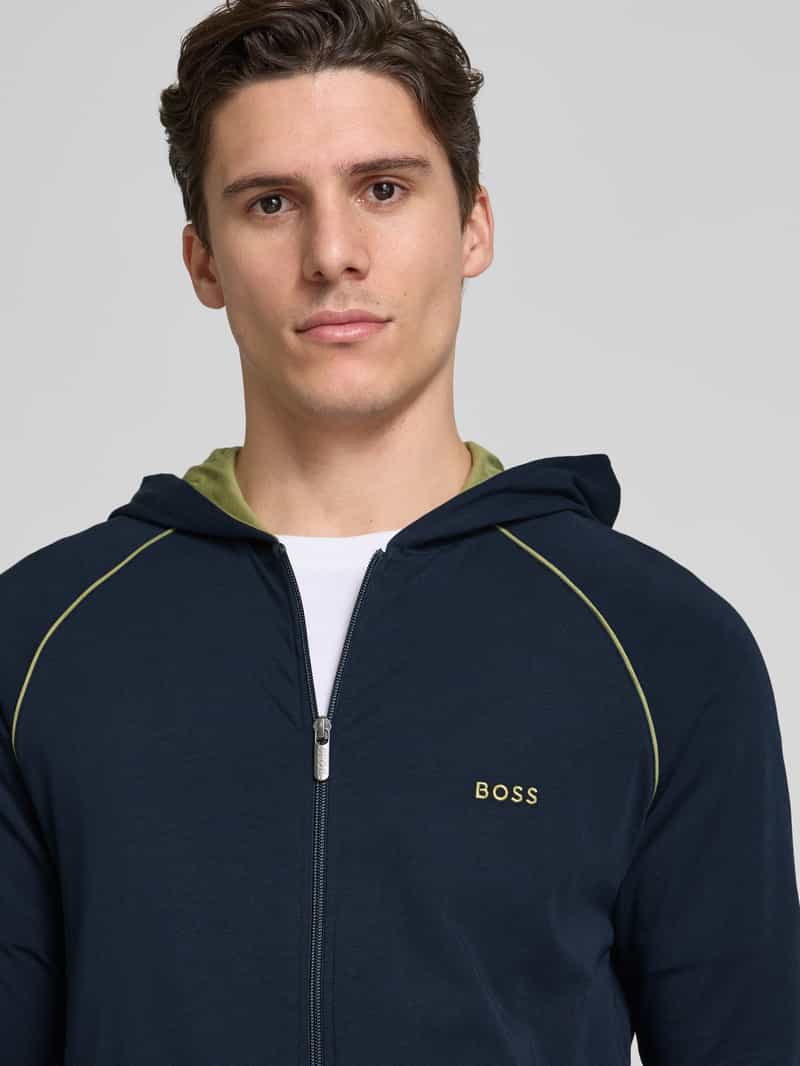 Boss Sweatjack met labelstitching model 'Mix&Match'