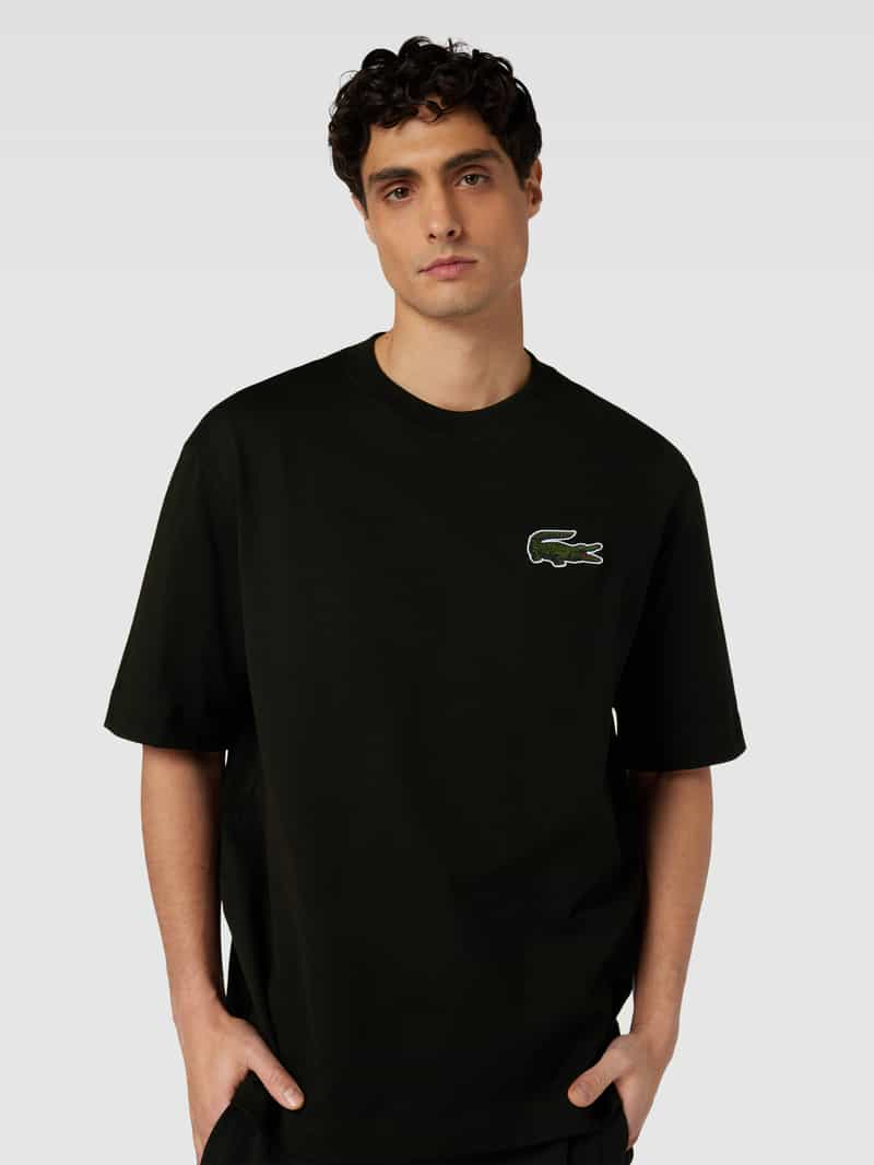 Lacoste Loose fit T-shirt met labelstitching