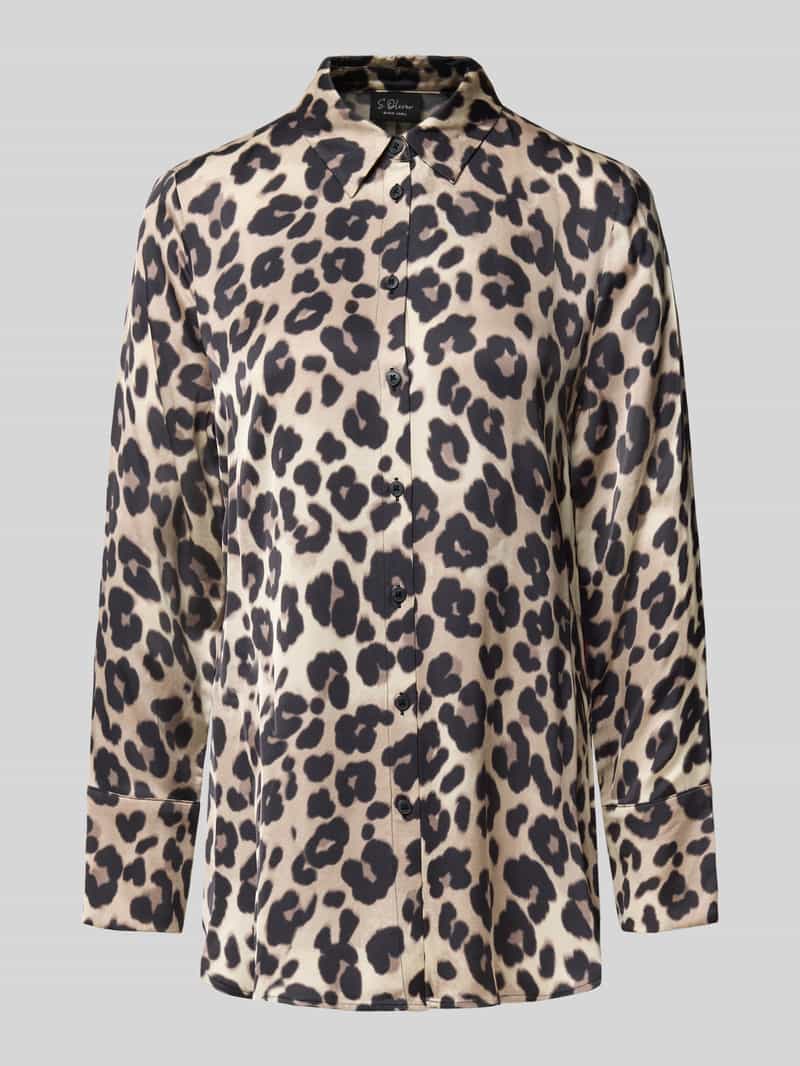 s.Oliver BLACK LABEL Regular fit blouse met lange mouwen van pure viscose
