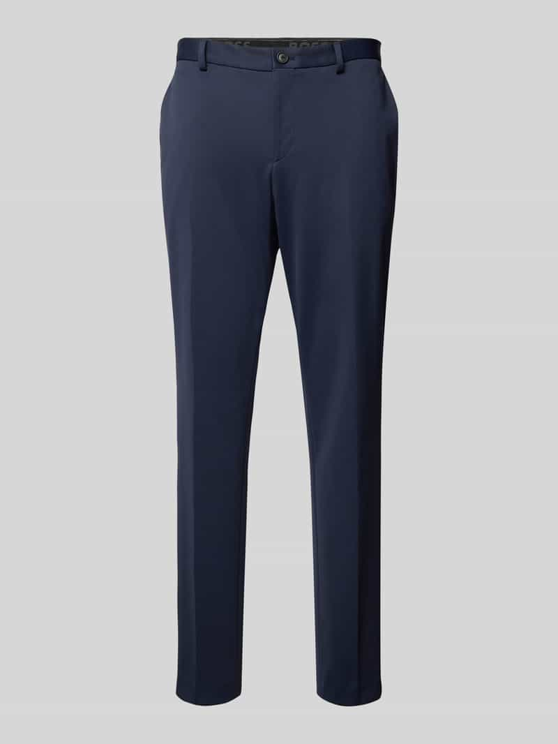 Boss Slim fit pantalon met persplooien, model 'Genius'