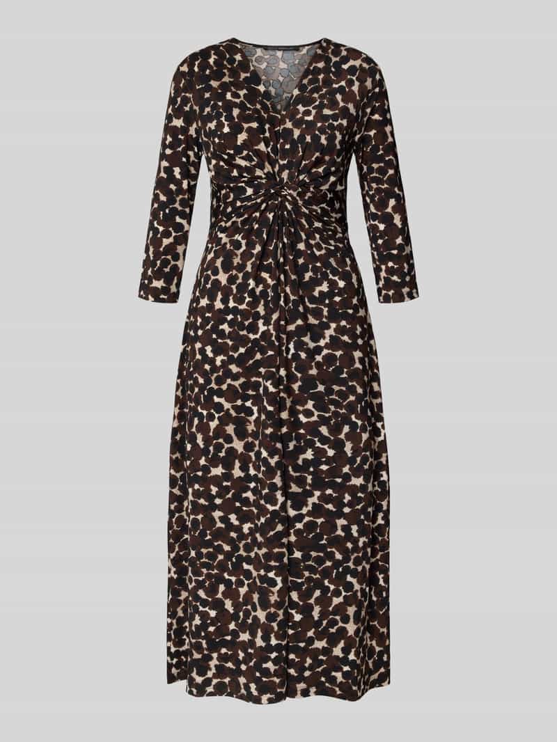Betty Barclay Midi-jurk met V-hals en knoopdetail