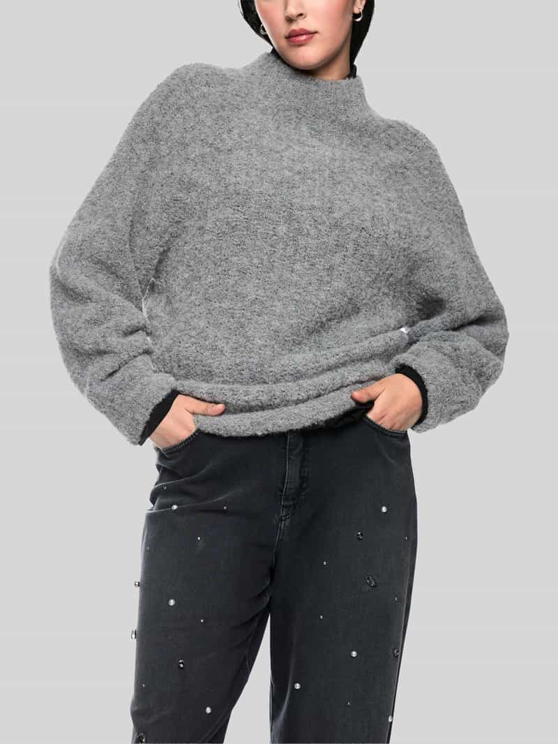 Marc Cain Pullover van alpacawolmix met mockneck
