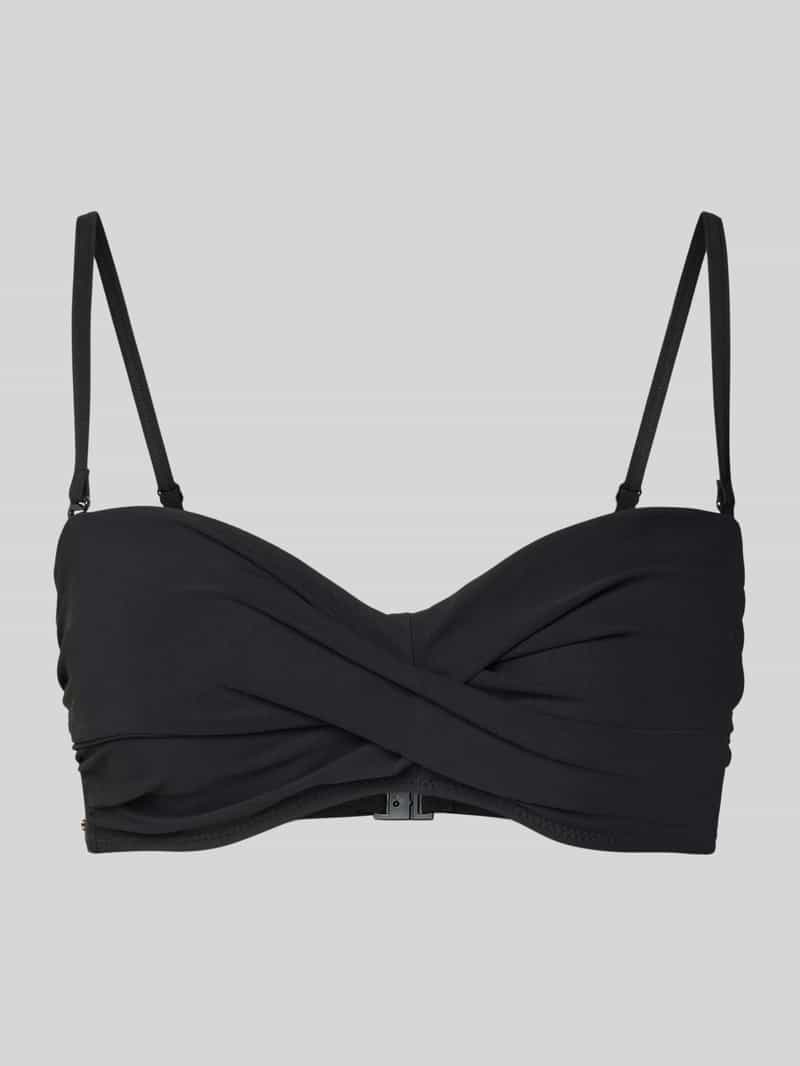 Bandeau-bikini met rimpelingen model 'Solid'