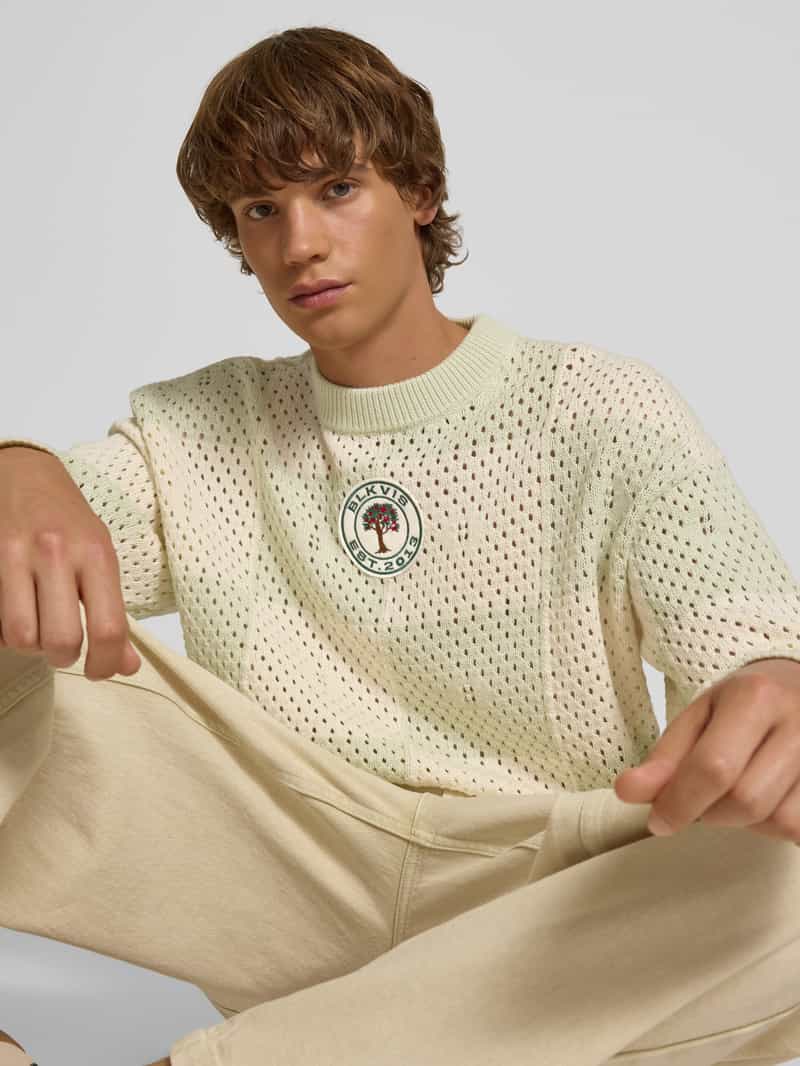 BLKVIS Gebreide pullover met ajourpatroon