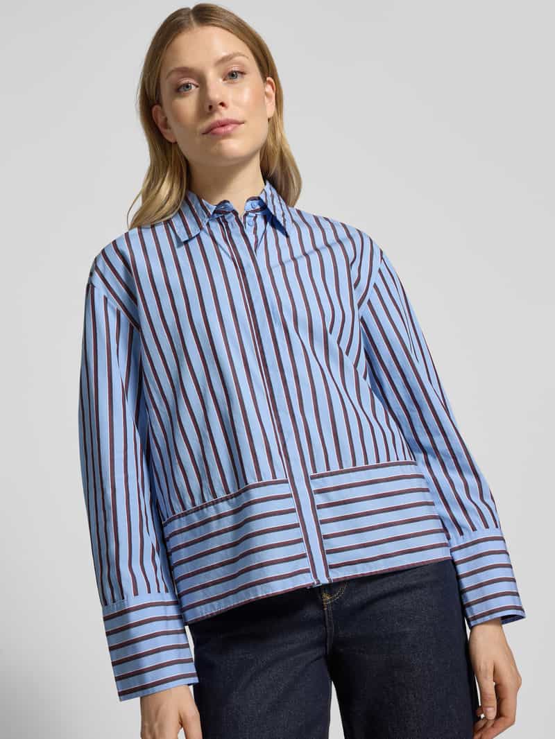 s.Oliver RED LABEL Boxy fit overhemdblouse van puur katoen