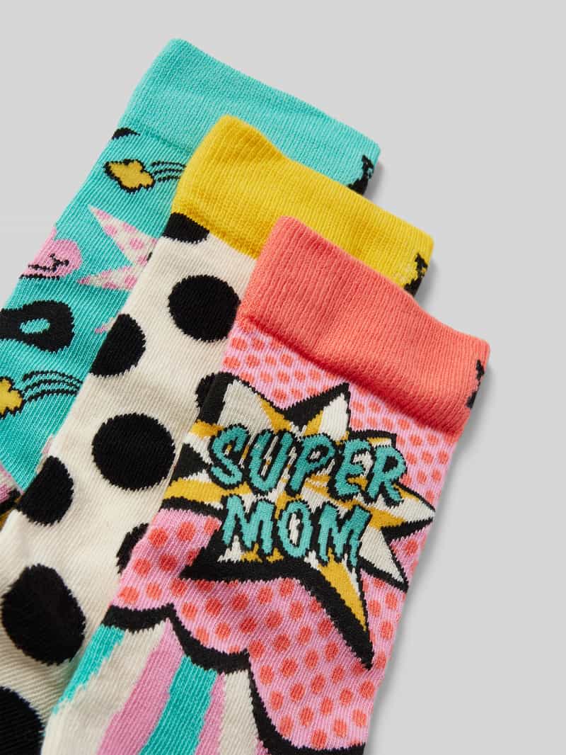 Happy Socks Sokken met stretch model 'Mothers Day' in een set van 3 paar