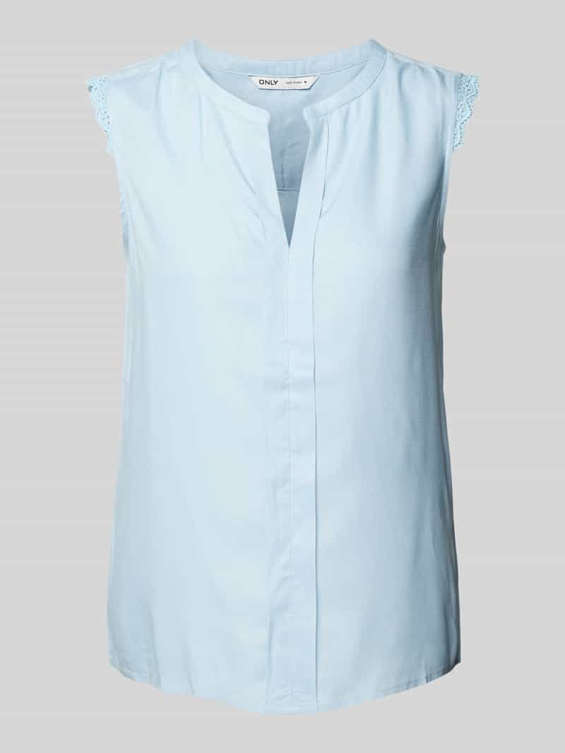 Only Blousetop van viscose met kant model 'KIMMI'