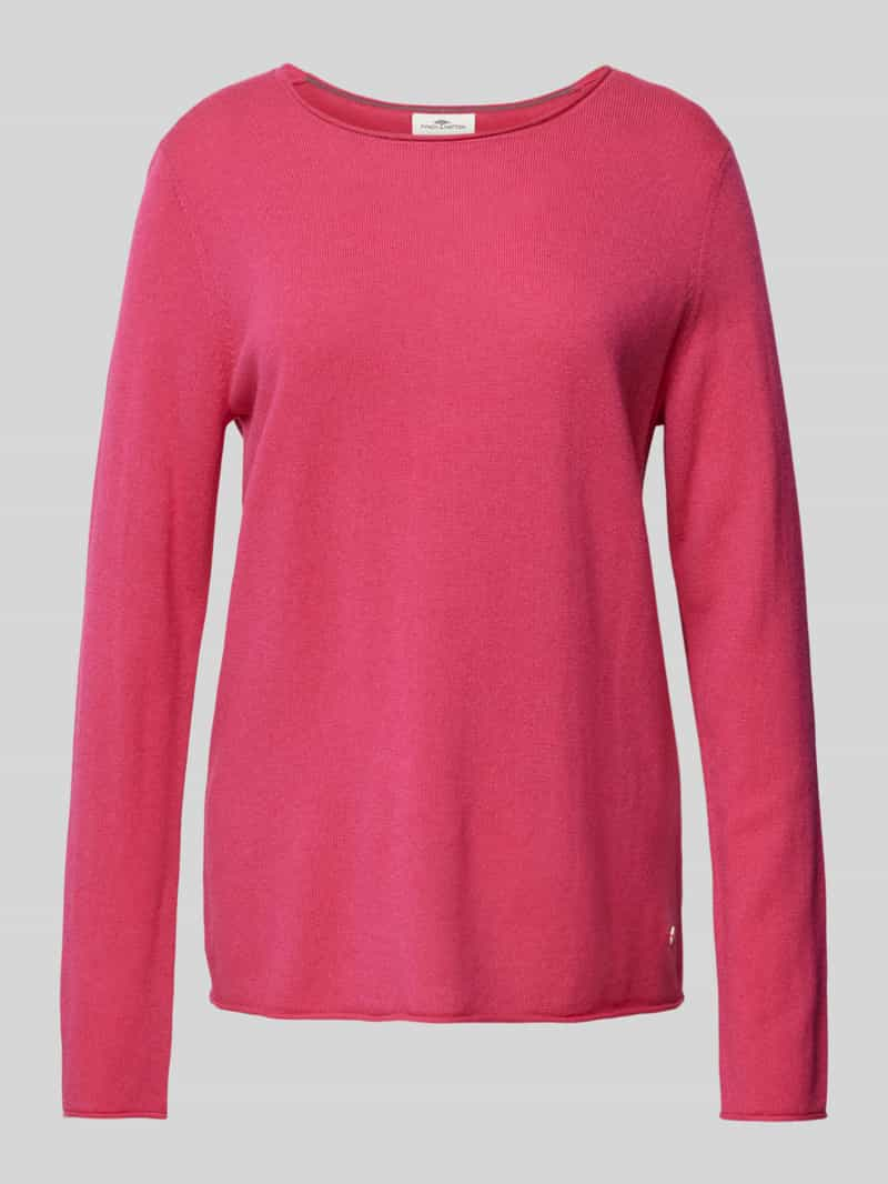 FYNCH-HATTON Pullover van wolmix met labeldetail