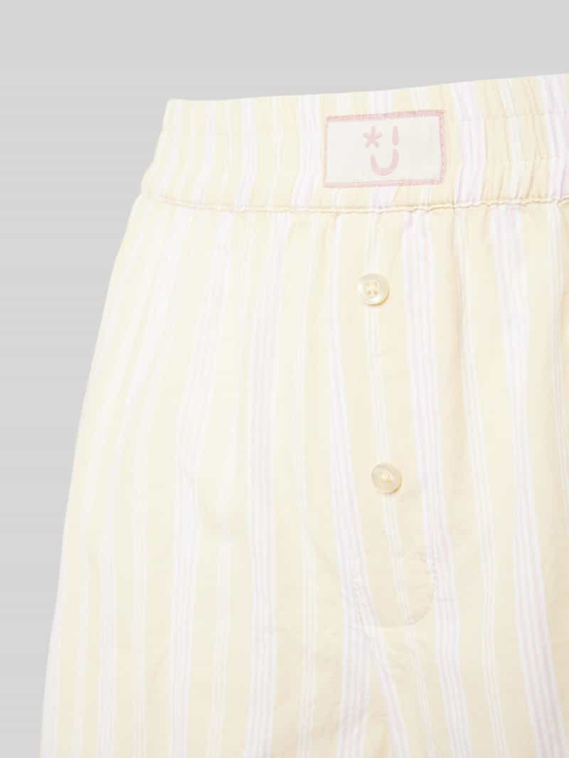 Jake*s Casual Loose fit korte pyjamabroek met labelpatch