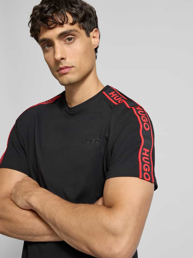 HUGO T-shirt met labelstitching model 'LIAM'