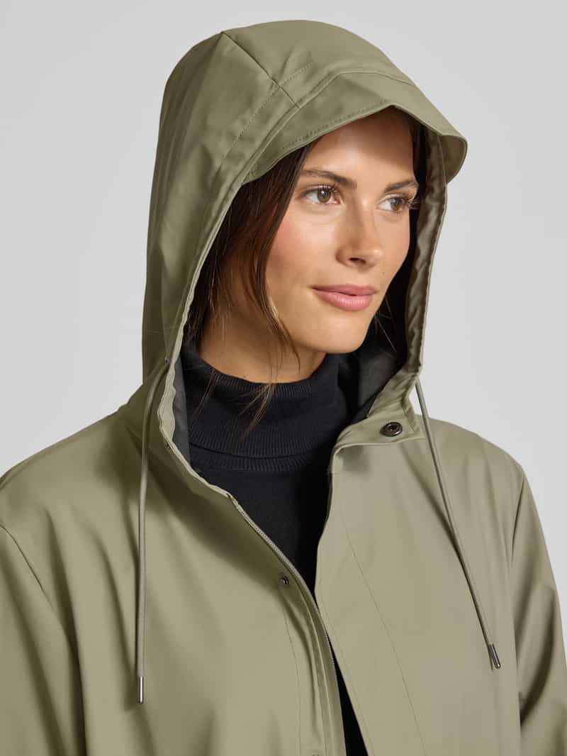 Rains Parka met klepzakken model 'Fishtail'