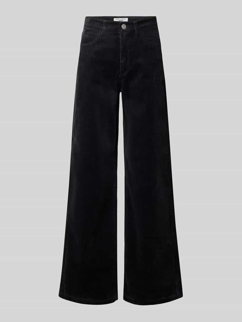 Marc O'Polo DENIM Wide Leg corduroy broek van katoenmix model 'Tomma'