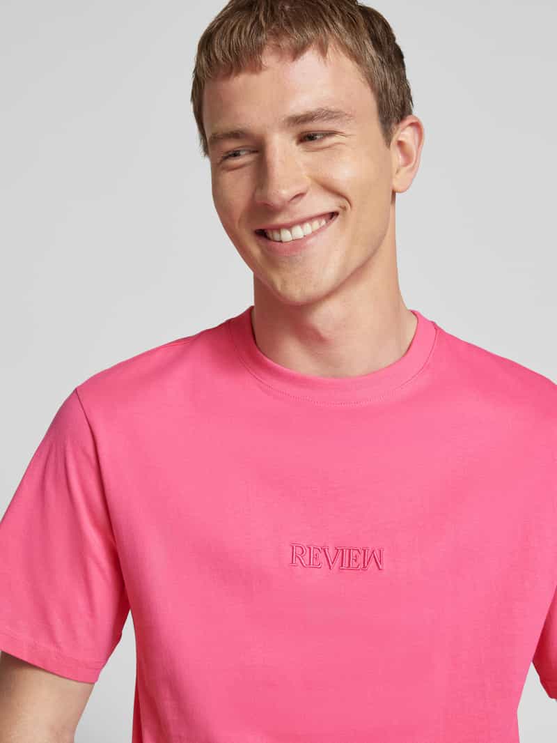 REVIEW T-shirt met labelstitching