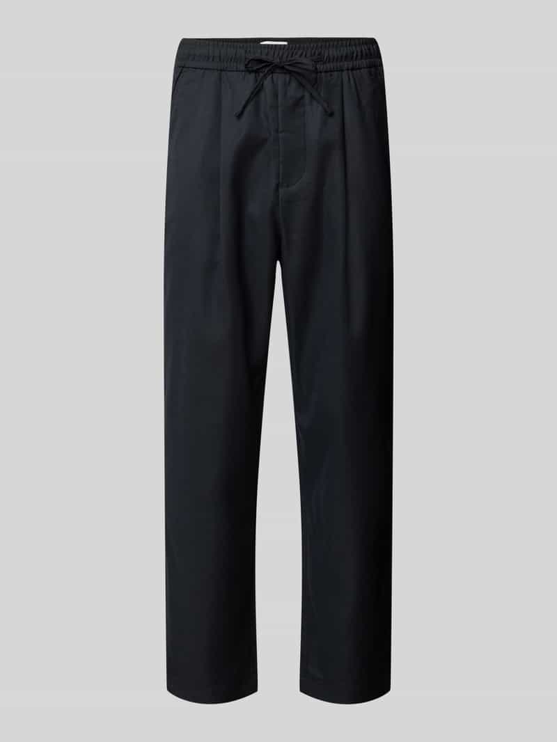 casual friday Relaxed fit stoffen broek met tunnelkoord