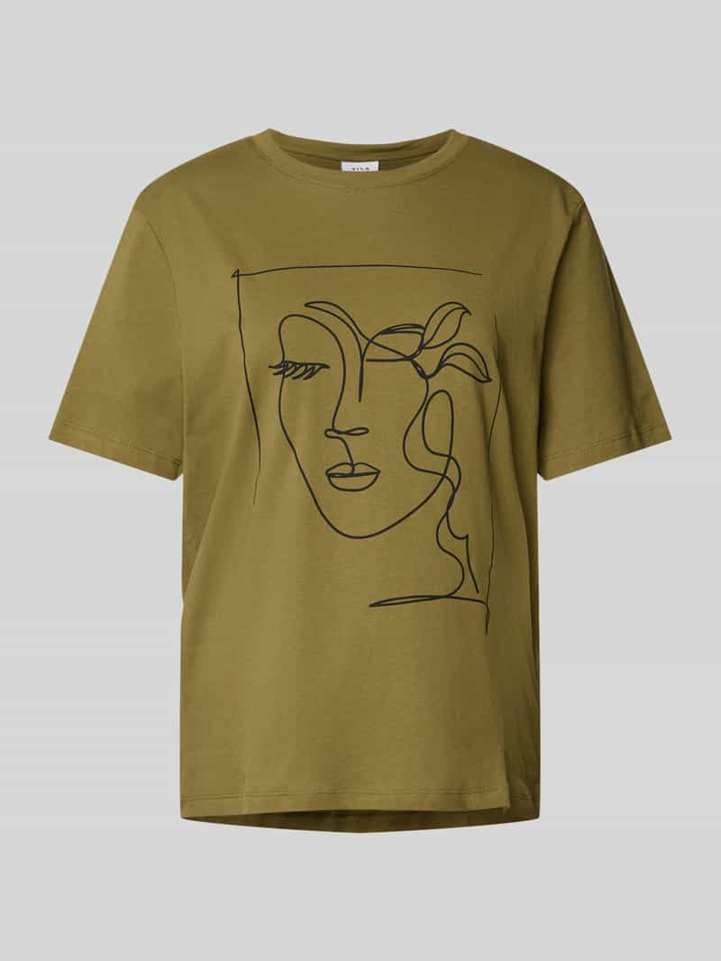 Vila T-shirt met motiefprint model 'SYBILLA'