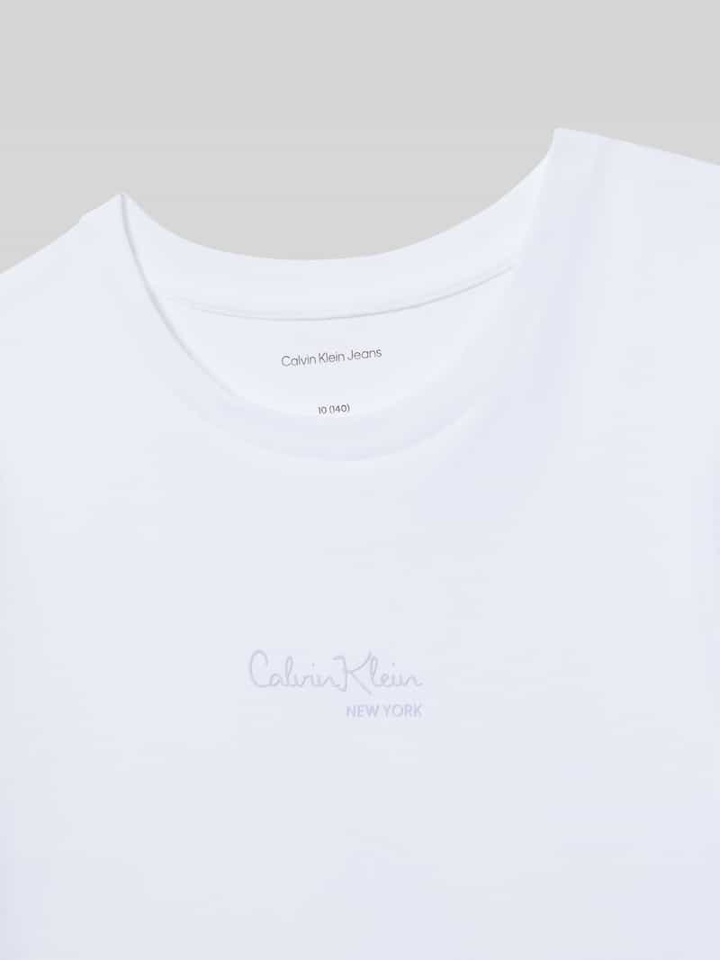 Calvin Klein Jeans Regular fit T-shirt met logoprint model 'Signature'