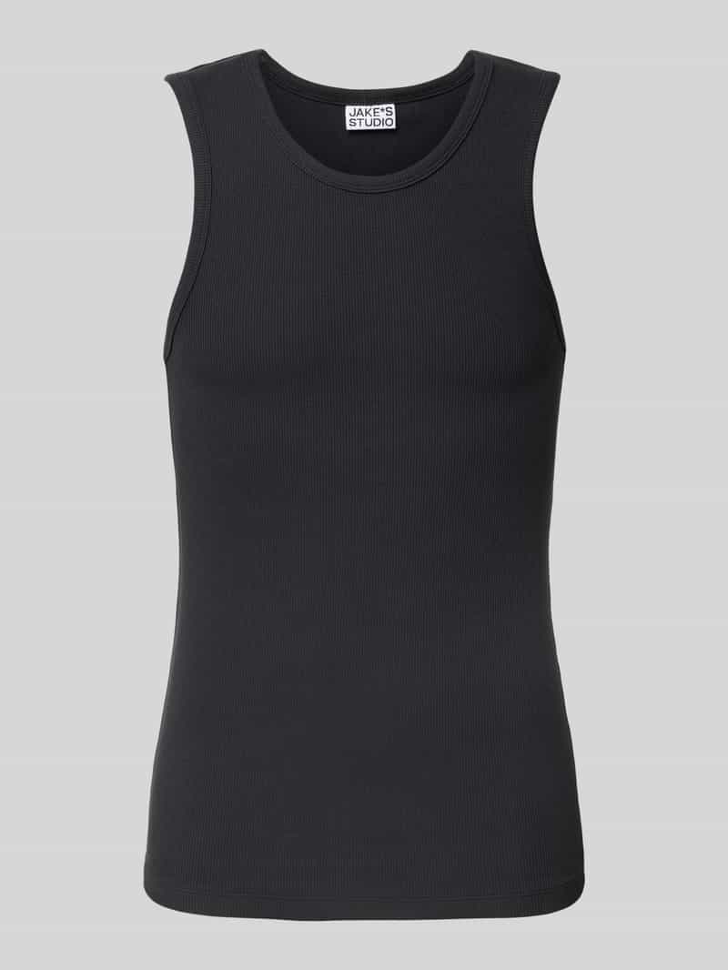 JAKE*S STUDIO MEN Tanktop met ronde hals en labeldetail