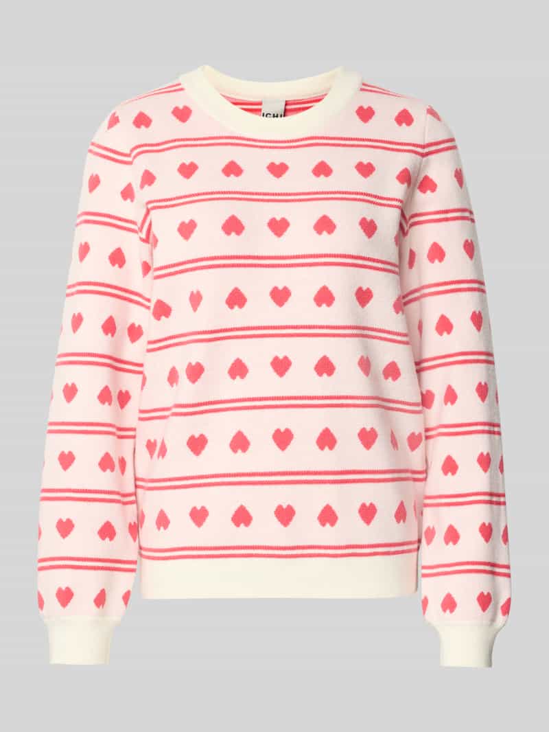 Relaxed fit Pullover met All-over motiefstitching Model 'Brielle'