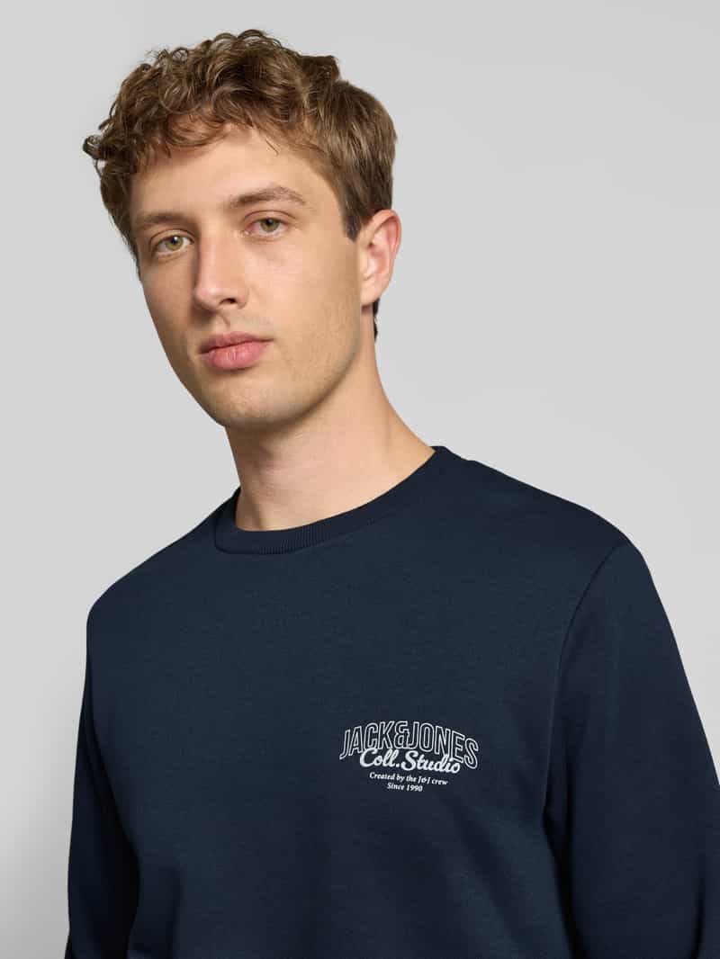 jack & jones Sweatshirt met labelprint model 'MAKOTO'