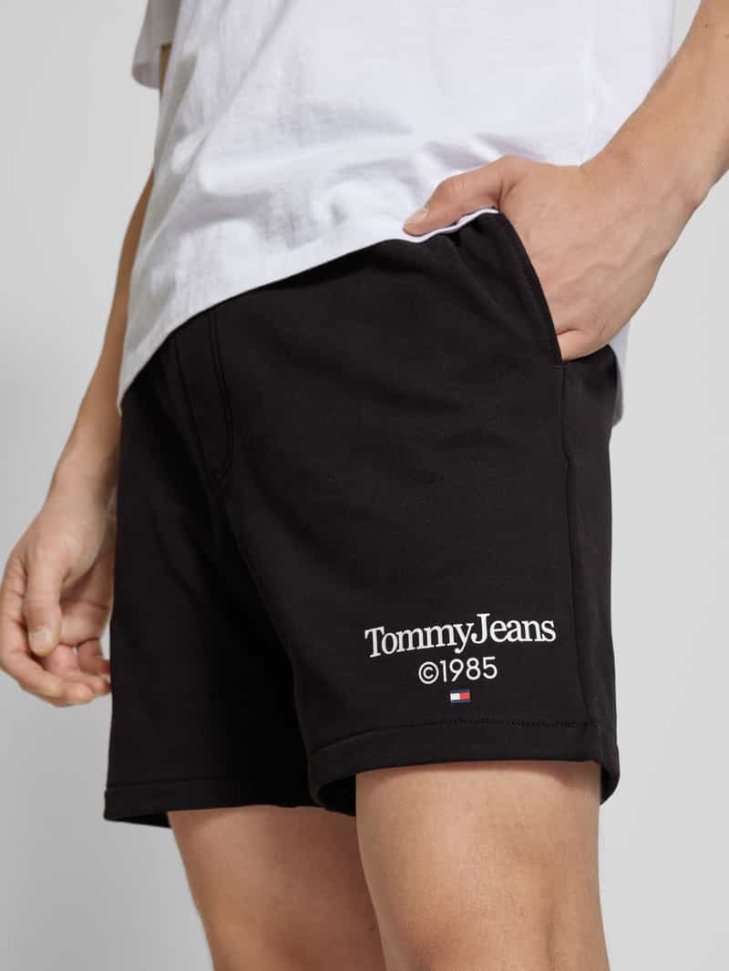 Tommy Jeans Regular fit sweatshorts met labelstitching
