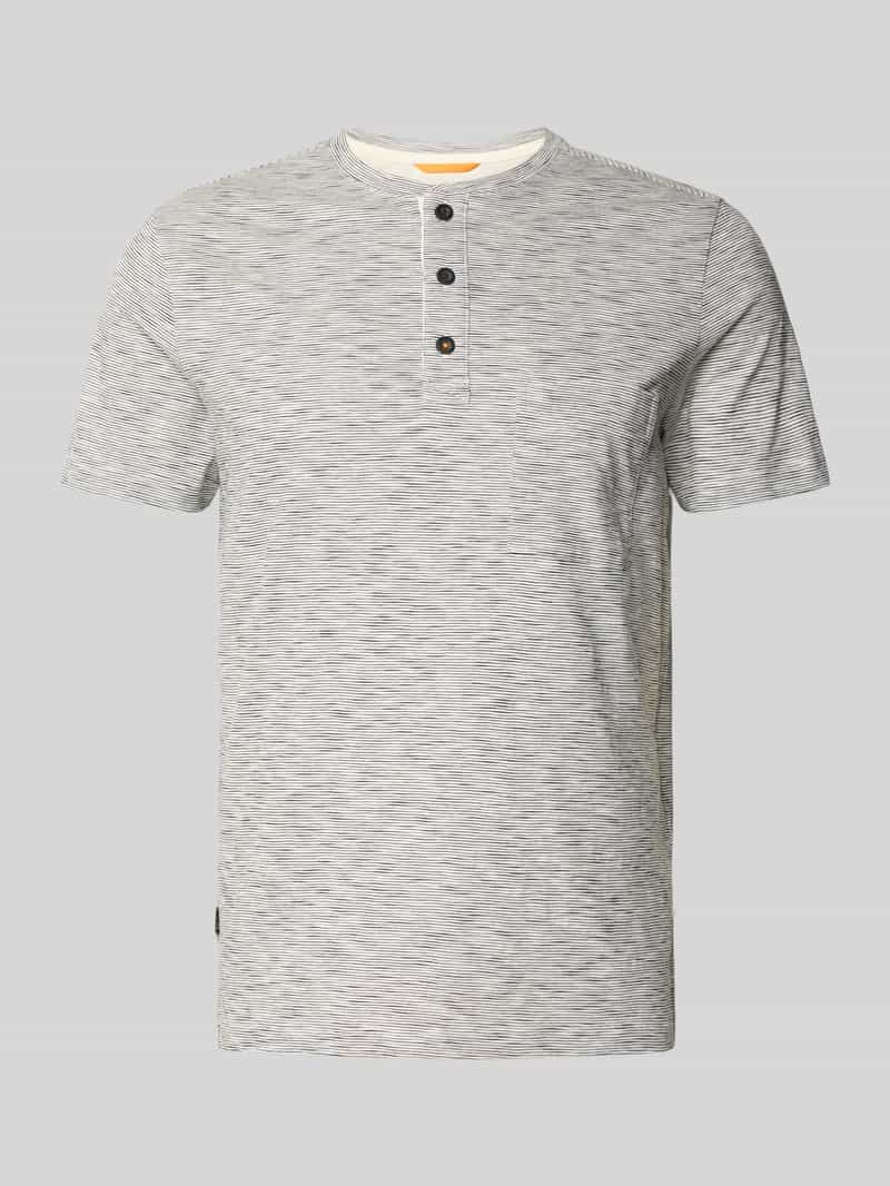 camel active T-shirt met borstzak model 'Henley'