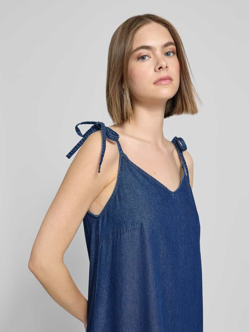 Pieces Maxi-jeansjurk van puur katoen model 'TENIM'