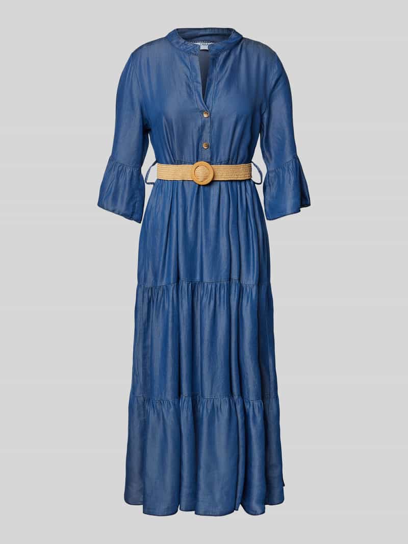 ZABAIONE Midi-jurk in laagjeslook met riem